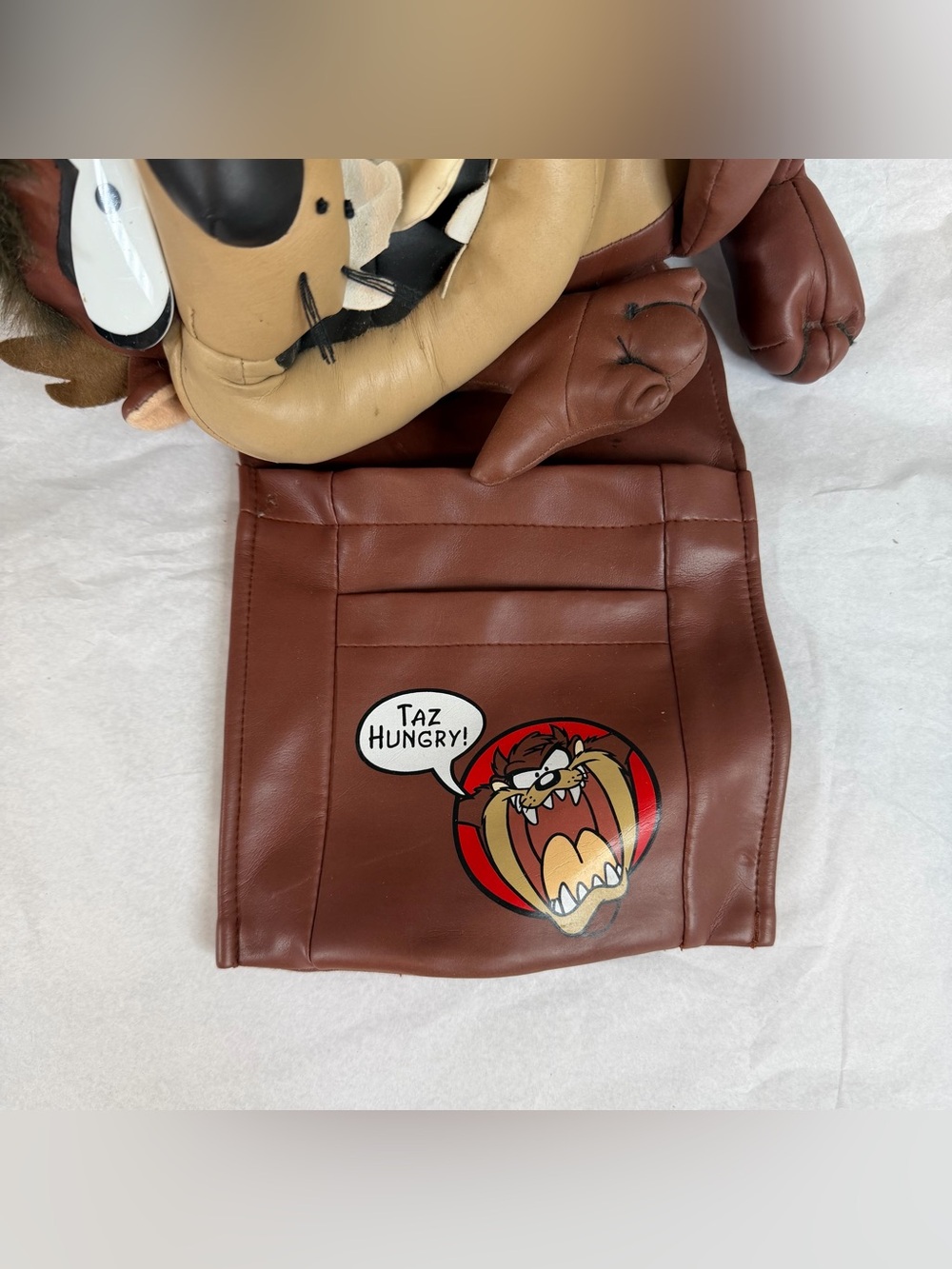 VTG TAZ the Tasmanian Devil TV Remote Control Holder Caddy Organizer Vinyl Plush - Picture 9 of 12